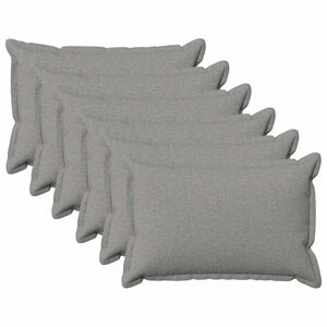 vidaXL Kussensloop 6 pcs HOUTEN Wolkengrijs 40 x 60 cm Faux Linnen