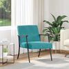 vidaXL Fauteuil Turquoise 59 x 75 x 78 cm Fluweel