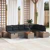 vidaXL Tuin Sofa Set met kussen 9 pcs Grijs Poly riet