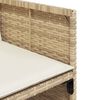 vidaXL 15-delige Tuinset met kussens poly rattan beige