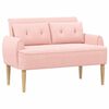 vidaXL Loungebank met knopencomfort Roze 117 x 67 x 77 cm Boucl&eacute;