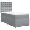 vidaXL Boxspring met matras stof lichtgrijs 80x200 cm