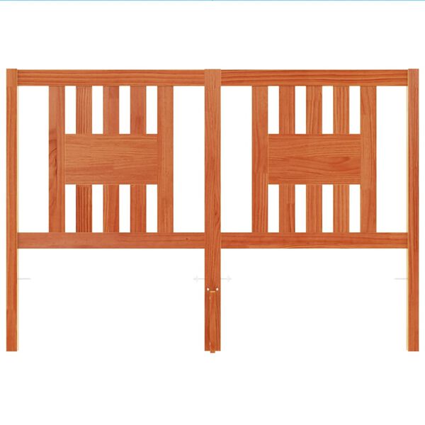 vidaXL Hoofdbord 140 cm massief grenenhout wasbruin