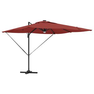 vidaXL Roma Parasol Rood 286 x 284 x 270 cm Aluminium en Polyester