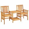 vidaXL Tuinstoelen met theetafel 159x61x92 cm massief acaciahout