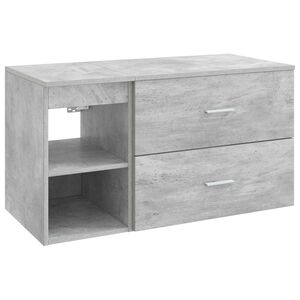 vidaXL Badkamermeubelset 2 pcs Betongrijs Bewerkt hout