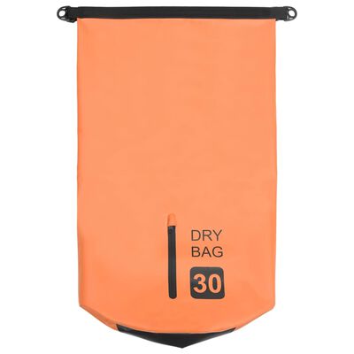 vidaXL Drybag met rits 30 L PVC oranje