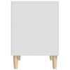 vidaXL Nachtkastje 40x35x50 cm bewerkt hout wit