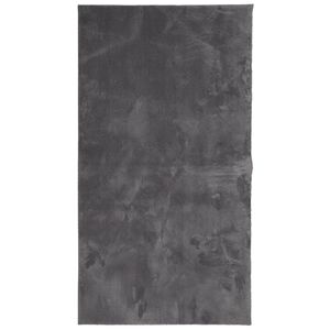 vidaXL Vloerkleed HUARTE laagpolig zacht wasbaar 60x110 cm antraciet