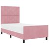 vidaXL Boxspringbed met hoofdeinde Roze 90 x 190 cm Fluweel