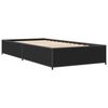 vidaXL Bedframe bewerkt hout en metaal zwart 90x200 cm