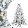 vidaXL Kunstmatige Inklapbare Kerstboom Wit 240 cm PVC en staal