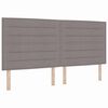 vidaXL Boxspringbed met hoofdeinde Taupe 200 x 200 cm Stof