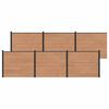 vidaXL Hekpaneel 6 pcs WPC en Aluminium Bruin