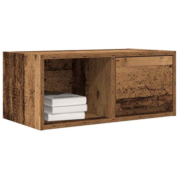 vidaXL TV-meubel 60x31x25,5 cm bewerkt hout oud houtkleurig