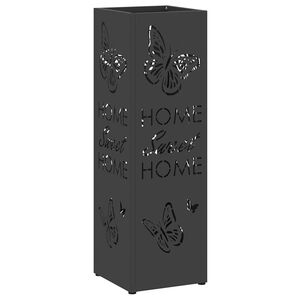 vidaXL Regen paraplu standaard Zwart 15,5 x 15,5 x 49 cm Staal