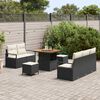 vidaXL Tuin Sofa Set met kussen met opslag 8 pcs Zwart en Cr&egrave;me