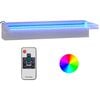 vidaXL Watervaloverlaat met RGB LED's 45 cm roestvrij staal
