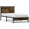 vidaXL Bedframe zonder matras metaal gerookt eikenkleurig 80x200 cm
