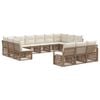 vidaXL Tuinbankenset 13 pcs Beige poly rattan