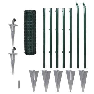 vidaXL Euro hek 10x1 m staal groen