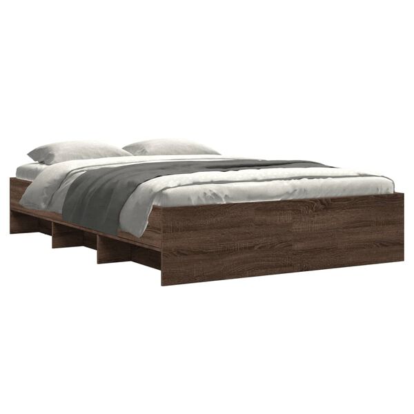vidaXL Bedframe zonder matras bewerkt hout bruin eikenkleur 120x200 cm