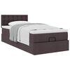vidaXL Ottoman bed met matras 80x200cm stof donkerbruin