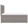 vidaXL Boxspring met matras stof taupe 140x200 cm