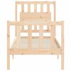 vidaXL Bedframe met hoofdbord massief hout