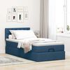 vidaXL Ottoman bed met matras en LED's 80x200cm stof blauw