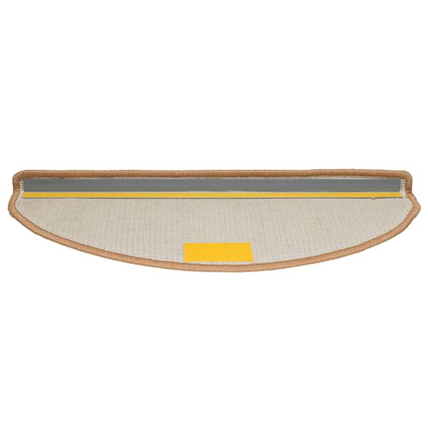 vidaXL Trapmatten 30 st 65x21x4 cm beige halfrond groot