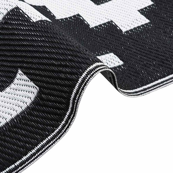 vidaXL Buitenkleed ARAKIL 160x230 cm PP wit en zwart