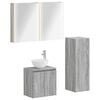 vidaXL Badkamermeubelset 4 st Grijs Sonoma Bewerkt hout en glas
