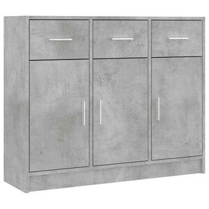 vidaXL Dressoir 91x28x75 cm bewerkt hout betongrijs