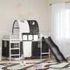 vidaXL Loftbed voor Kids Wit en zwart 74,5 x 190 cm Metaal
