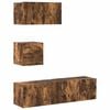 vidaXL 4-delige Tv-meubelset bewerkt hout gerookt eikenkleurig