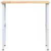 vidaXL Werkbank 100x60x(71,5-98) cm massief eikenhout
