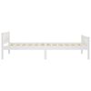 vidaXL Bedframe massief grenenhout wit 90x200 cm