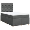 vidaXL Boxspring met matras stof donkergrijs 120x190 cm