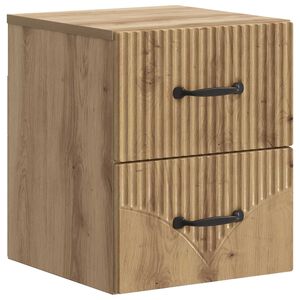 vidaXL Wandbeugel Bedkast Artisanaal eiken 34,5 x 33 x 40 cm