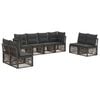 vidaXL Tuinbankenset 8 st Grijs poly rattan