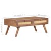 vidaXL Salontafel 100x60x40 cm massief mangohout