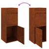 vidaXL Pakket inwerp box met slot Roestig 41 x 38 x 103 cm Cortenstaal