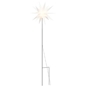 vidaXL Kerstlamp met grondpin en LED inklapbaar 57 cm wit
