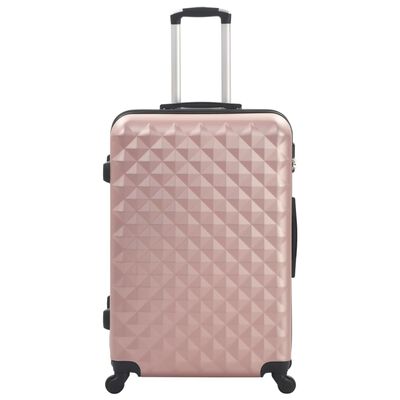 bundel krijgen diep vidaXL 3-delige Harde kofferset ABS roségoud online kopen | vidaXL.be