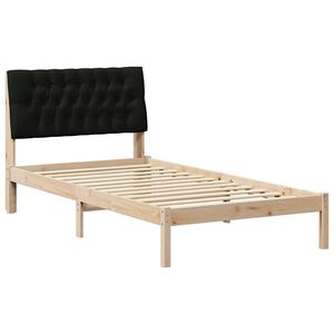 vidaXL Bedframe met Gevoerd Hoofdgedeelte Bruin 100 x 200 cm