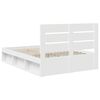 vidaXL Bedframe met hoofdeinde Wit 140 x 190 cm Massief grenenhout