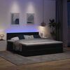 vidaXL Ottoman bed met matrassen en LED's 200x200cm fluweel zwart