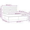 vidaXL Boxspring met matras en LED stof blauw 160x200 cm