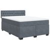 vidaXL Boxspring met matras fluweel donkergrijs 160x200 cm